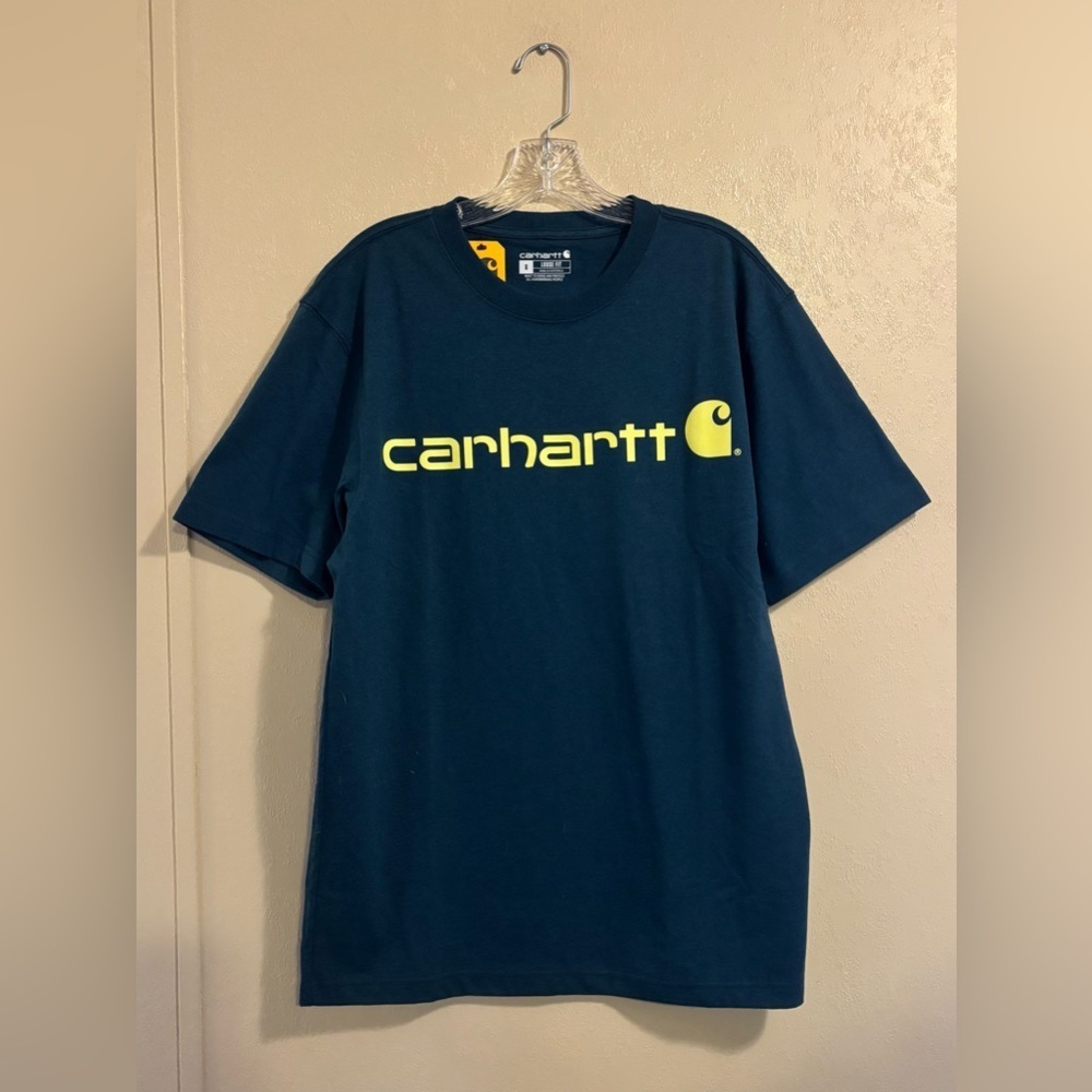 NWT Carhartt Logo Graphic Loose-Fit Heavyweight Short-Sleeve T-Shirt sz S